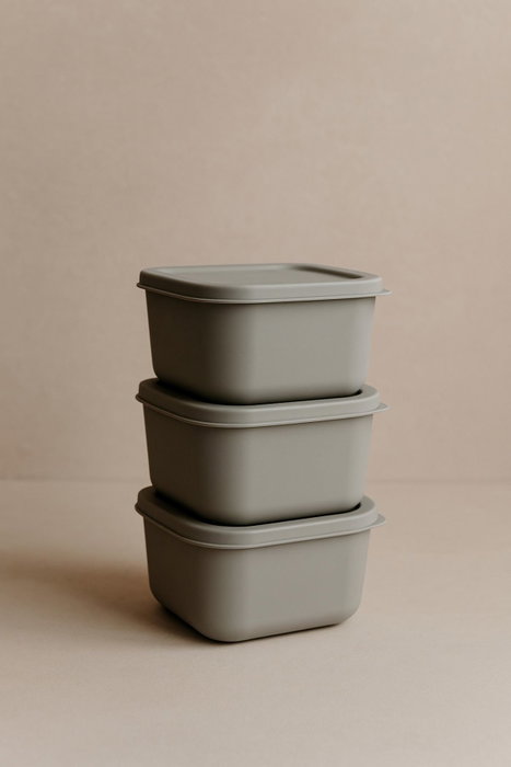 Hermia Juego de Cajas de Almacenamiento Gris BU0011